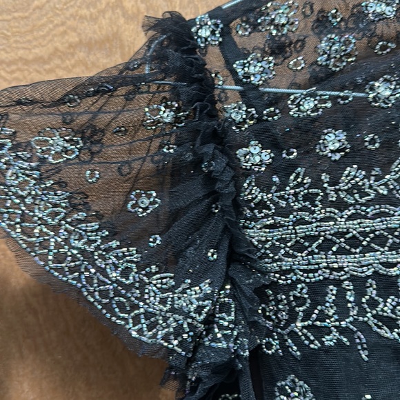 Needle and thread black sequin top - Picture 2 of 6